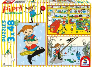 Puzzle Układanka 3 W 1 Dla Dzieci 4+ Z Serii Pippi Langstrumpf Zabawne Scenki Z Kultowej Bajki - Puzzle - miniaturka - grafika 1