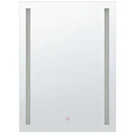 Lustra - Beliani Lustro ścienne LED 70 x 90 cm srebrne MARNE - miniaturka - grafika 1