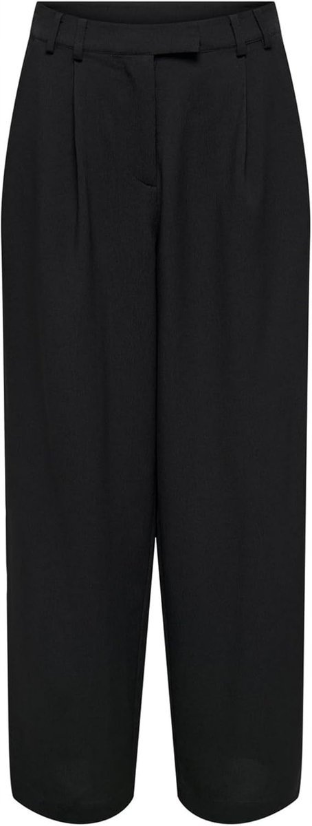 Only Czarne Spodnie Casual Proste Wiskoza Wysoki Stan Xs J2A