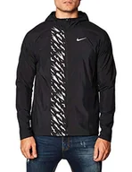 Kurtki męskie - Nike Essential GX kurtka męska czarny czarny/odblaskowy srebrny S - miniaturka - grafika 1