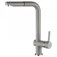 Baterie kuchenne - LAVEO BLZ 969D LUNA Bateria zlewozmywakowa stojąca z wyciąganą wylewką Jednouchwytowa Sposób montażu: stojący Głowica: 35 mm Zasięg wylewki: 218 mm Wykończenie: szare - miniaturka - grafika 1