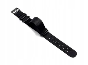 LUMINOX, PARCIANY PASEK TELESKOPY, PRZYRZĄD, PODWÓJNE ZAPIĘCIE CZARNY 22MM - Akcesoria do zegarków - miniaturka - grafika 1