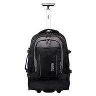 Plecaki - TOTTO, Plecak na kółkach czarno-boroz Unisex dla dorosłych, Normalny, czarny - miniaturka - grafika 1