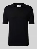 Koszulki męskie - Koszulka polo lniana o kroju slim fit z wykładanym kołnierzem model ‘LAKE’ - miniaturka - grafika 1