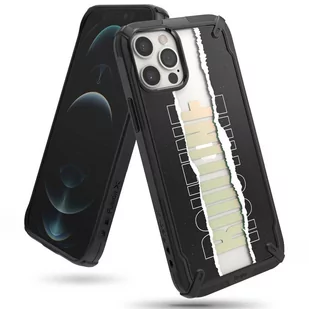 RINGKE Fusion X Design etui pancerny pokrowiec z ramką iPhone 12 Pro Max czarny (Routine) (XDAP0026) XDAP0026 - Etui i futerały do telefonów - miniaturka - grafika 1