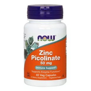 Cynk Picolinate 50 mg/60 kaps. (Now Foods) - Witaminy i minerały - miniaturka - grafika 1