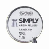 Osprzęt do wiatrówek - Śrut diabolo JSB Simply 4,5 mm 500 szt. 0,520 g - miniaturka - grafika 1