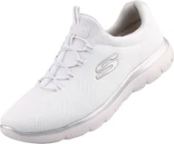 Trampki damskie - Skechers damskie trampki wsuwane Summits biało-srebrno-szare, Kolor:biały, Rozmiar UE:41 - miniaturka - grafika 1