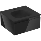 Szafki łazienkowe - Mexen Orio szafka łazienkowa 50 cm z umywalką Vela, 1 szuflada, czarna połysk/czarna mat - 91A10-05023-1-BF70-W23M71 - miniaturka - grafika 1