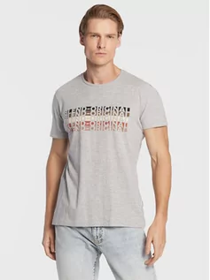 Koszulki i topy damskie - Blend T-Shirt 20714255 Szary Regular Fit - grafika 1