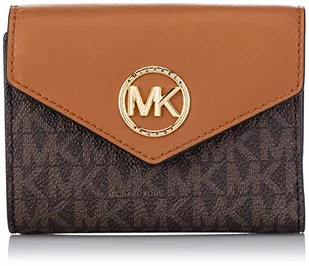 Michael Kors Women's 34S1GNME6BBRN/ACORN Tri-Fold Wallet, BRN/Acorn, średni - Portfele - miniaturka - grafika 1