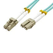 Kable miedziane - NoName Optyczny Patchcord Multi mode 50/125 LC-LC/15m niebiesko-zielony economy - miniaturka - grafika 1