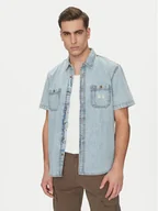 Koszule męskie - Guess Jeans Koszula jeansowa M5GH09 D5NY1 Niebieski Regular Fit - miniaturka - grafika 1