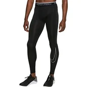 Legginsy - Nike Męskie legginsy M Np Df Tight, czarno-biały, 3XL - miniaturka - grafika 1