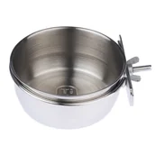 Akcesoria dla gryzoni - TIAKI miska ze stali nierdzewnej do mocowania/przykręcenia - 140 ml / Ø 7,5 cm - miniaturka - grafika 1