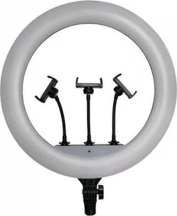 Lampa pierścieniowa V-TAC Lampa pierścieniowa LED Ring na 3 telefony V-TAC 55W fi44cm Statyw Pilot Etui VT-45055 3200K-5500K 6000lm - Wyposażenie ciemni fotograficznej - miniaturka - grafika 1