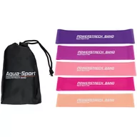 Gumy, taśmy, ekspandery - Zestaw 5 gum do ćwiczeń aqua-sport powerstrech mini band 0,5-20 kg - miniaturka - grafika 1