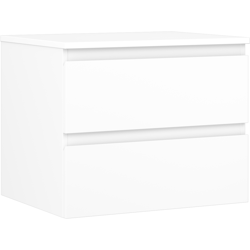 Mexen Orio szafka łazienkowa podumywalkowa 60 cm z blatem, 2 szuflady, biała mat - 91A10-06047-2-BFFC01