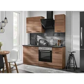 Meble kuchenne - Zestaw mebli kuchennych Abril 5 el. 180 cm kolor orzech - miniaturka - grafika 1