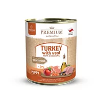 Mokra karma dla psów - POKUSA Premium Selection karma mokra dla młodego psa, szczeniaka Indyk z Cielęciną 800g - miniaturka - grafika 1