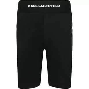 Karl Lagerfeld Kids Spodenki kolarzówki | Slim Fit - Spodnie i spodenki dla dziewczynek - miniaturka - grafika 1