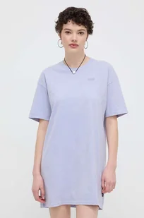 Vans sukienka bawełniana kolor fioletowy mini oversize - Sukienki - miniaturka - grafika 1