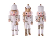Ozdoby bożonarodzeniowe - Ozdoby świąteczne Nutcracker białe 3 szt Ozdoby świąteczne Nutcracker białe 3 szt - miniaturka - grafika 1