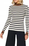 Swetry damskie - SCOTCH SODA SWETER DAMSKI PÓŁGOLF W PASKI Z FALBANKĄ M J7A - miniaturka - grafika 1