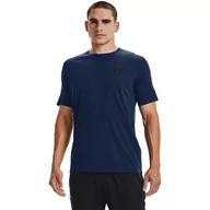 Odzież trekkingowa damska - Under Armour, Koszulka męska, Sportstyle Left Chest SS 1326799 408, granatowy, rozmiar M - miniaturka - grafika 1