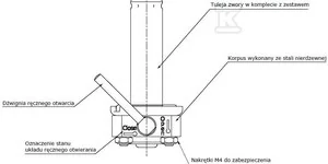 Układ ręcznego otwierania z dźwignią do zaworów EV220B 15-100 NC - Zawory i kraniki - miniaturka - grafika 1