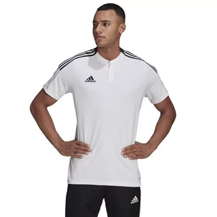 Koszulki męskie - Adidas, Koszulka męska, Polo TIRO 21 GM7363, biały, rozmiar S - grafika 1