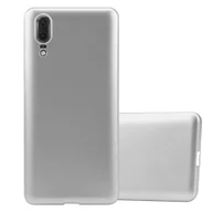 Etui i futerały do telefonów - Pokrowiec Do Huawei P20 w METALLIC SREBRNY Etui TPU Silikon Obudowa Ochronny Case Cover Cadorabo - miniaturka - grafika 1