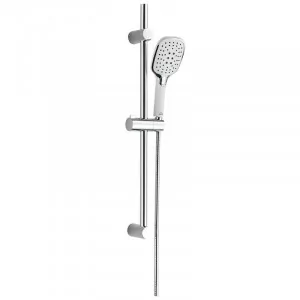 LAVEO NLZ 60AD Zestaw natryskowy punktowy Wymiar słuchawki: 242x105 mm Długość węża: 1500 mm Wykończenie: białe/chrom - Zestawy prysznicowe - miniaturka - grafika 1