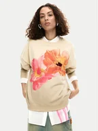 Bluzy damskie - Desigual Bluza Noah 26SWSK05 Beżowy Regular Fit - miniaturka - grafika 1