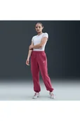 Spodnie damskie - Damskie spodnie dresowe o kroju oversize z wysokim stanem Nike Phoenix Fleece - Fiolet - miniaturka - grafika 1