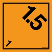 Systemy ekspozycyjne i znaki informacyjne - MB013 MATERIAŁY I PRZEDMIOTY WYBUCHOWE KLASA 1 PODKLASA 1.5, FN - FOLIA SAMOPRZYLEPNA; (100X100MM) - miniaturka - grafika 1