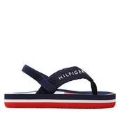 Buty dla chłopców - Sandały Tommy Hilfiger Flag Flap Flop T1B8-32917-0058 Granatowy - miniaturka - grafika 1