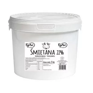 Śmietana 22% 5 Kg Wiadro Figand - Szybkie dania obiadowe - miniaturka - grafika 1
