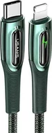Kable USB - Kabel USB Usams USB-C - Lightning 1.2 m Zielony 6958444973128 - miniaturka - grafika 1