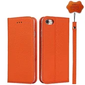 Etui i futerały do telefonów - Dla iPhone SE 2022 / SE 2020 / 8/7 Skórzane etui na telefon Litchi - miniaturka - grafika 1