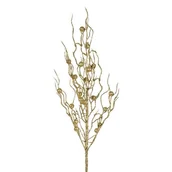 Ozdoby bożonarodzeniowe - GAŁĄZKA ŚWIĄTECZNA DEKORACYJNA 69 45X20 CM ZŁOTY - miniaturka - grafika 1