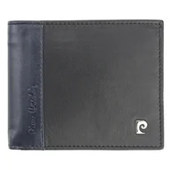 Portfele - Pierre Cardin, Portfel skórzany męski, Tilak30 8824, czarny/niebieski - miniaturka - grafika 1