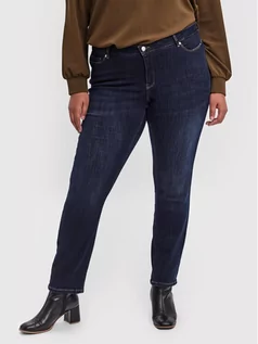 Spodnie damskie - Vero Moda Curve Jeansy Alexamanya 10252204 Granatowy Slim Fit - grafika 1