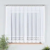 Firany - Markizeta Firanka żakardowa z samym dołem konfekcjonowana na prosto, 160x400, kolor biały 018989 FELICJA 018989/000/P01/160400/1 - miniaturka - grafika 1