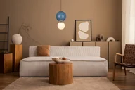 Lampy sufitowe - PIEVE PND-95221-1L-BLU lampa wisząca ceramiczna kula niebieski LED 25cm - miniaturka - grafika 1