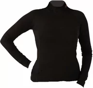 Koszulki sportowe damskie - COOL koszulka ze stójką i długim rękawem - damska Wielkość: M, Kolor: ciemnoniebieski - miniaturka - grafika 1
