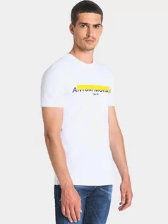 Koszulki męskie - T-shirt Antony Morato MMKS02056FA120001-1000 2XL Biały (8052136167098) - grafika 1