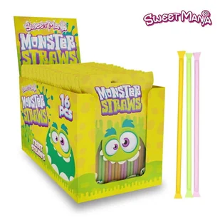 MONSTER STRAWS CUKIERKI PUDROWE SŁOMKI 16SZT (90G) - Cukierki - miniaturka - grafika 1