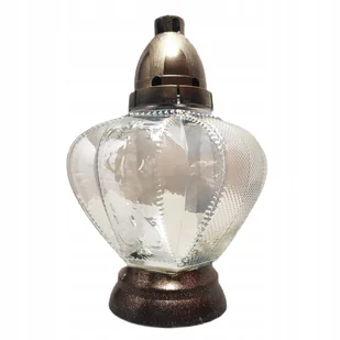 Duży ZNICZ SZKLANY WZÓR 25 cm - Lampiony i znicze - miniaturka - grafika 1