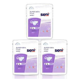 SENI SUPER PLUS L (100-150cm) Pieluchomajtki 30 szt. - Bielizna lecznicza - miniaturka - grafika 3